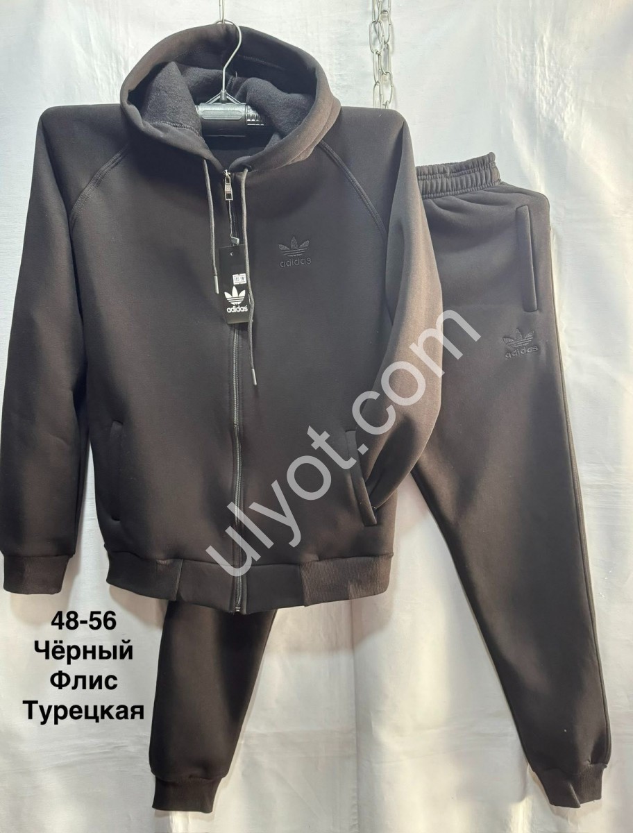 КОСТЮМ A01 (48-56) ФЛИС МАНЖЕТ ЧЕРНЫЙ 