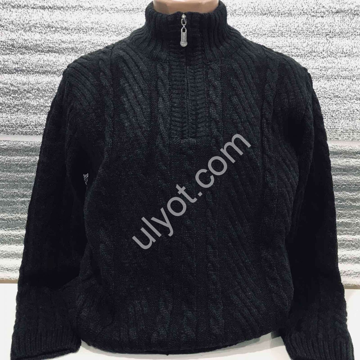 СВІТЕР DEVANTI (L-2XL) ЧОРНИЙ 77103-1