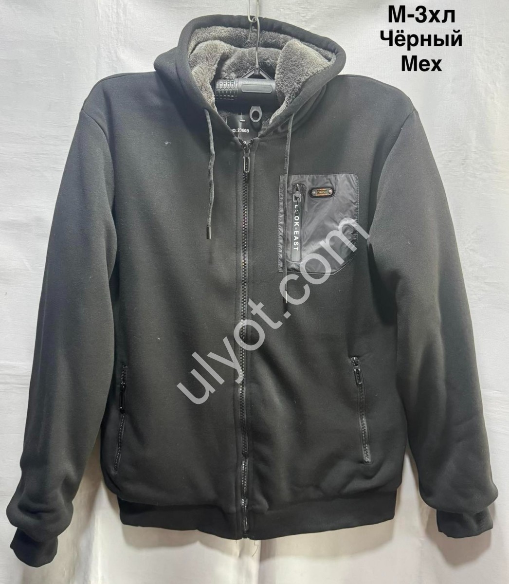 КОФТА (M-3XL) МЕХ ЧЕРНЫЙ 2360A