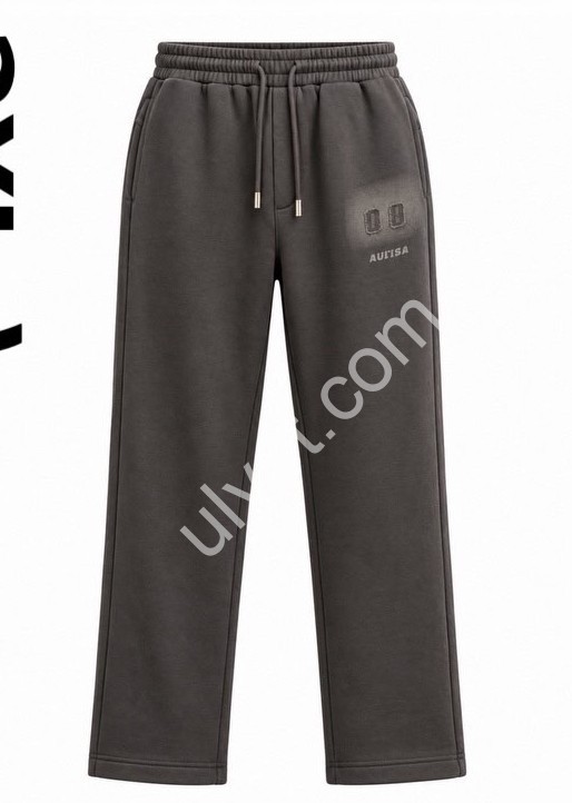 СПОРТ.ШТАНИ (M-3XL) хутро ПРЯМО СІРИЙ 0006
