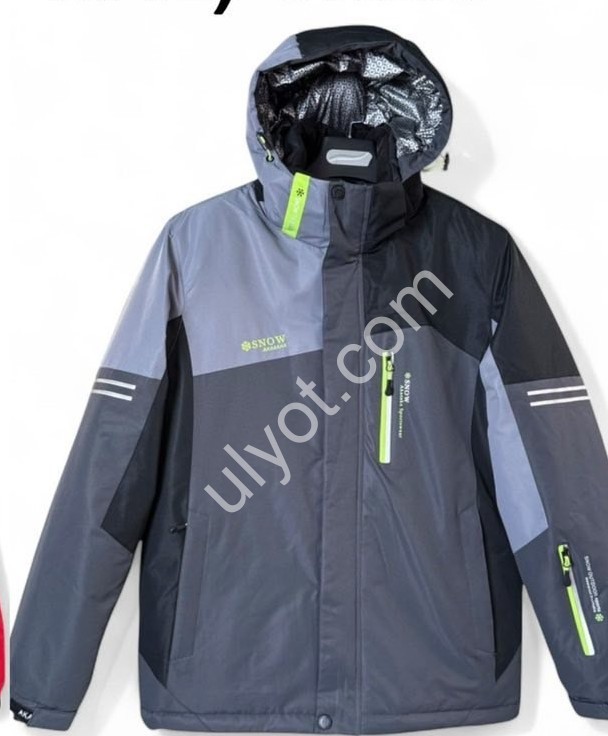 КУРТКА ТЕРМО (M-3XL) Т.СЕРЫЙ+ЧЕРНЫЙ 24067