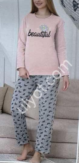 ПИЖАМА (M-3XL) БАЙКА МИКС 15772