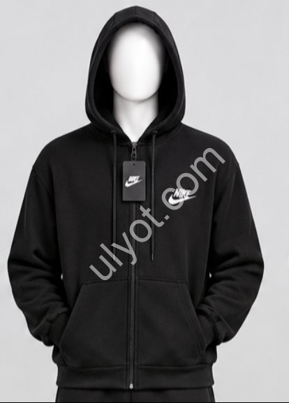 КОФТА N02 (48-56) ФЛИС ЧЕРНЫЙ 