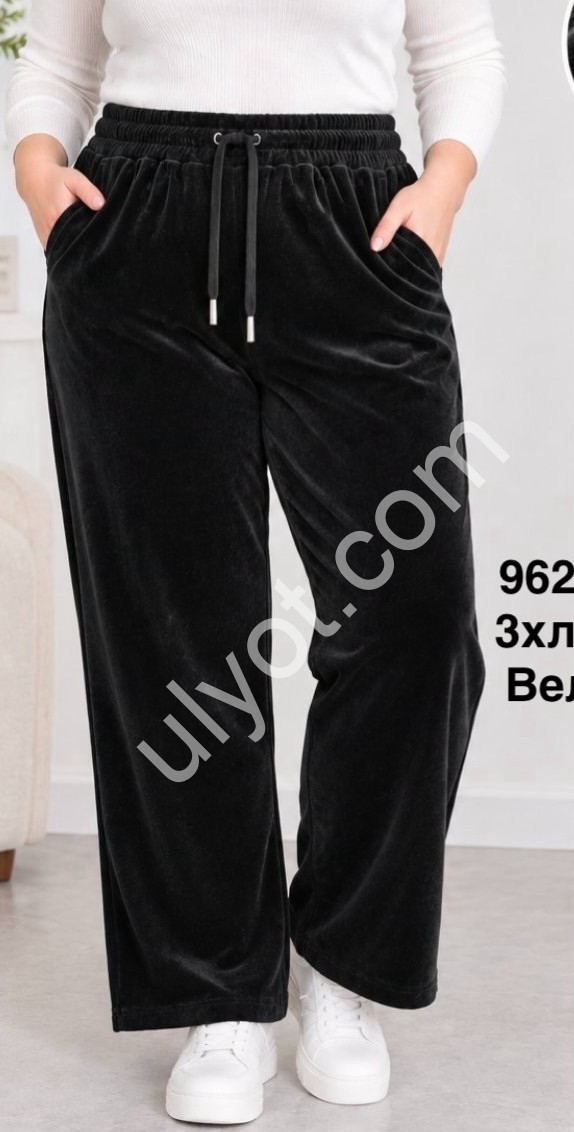 ШТАНИ (3XL-7XL) ЧОРНИЙ 9627