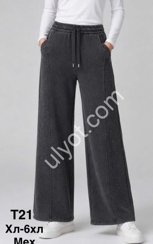ШТАНИ (XL-6XL) хутро Т.СІРИЙ T21
