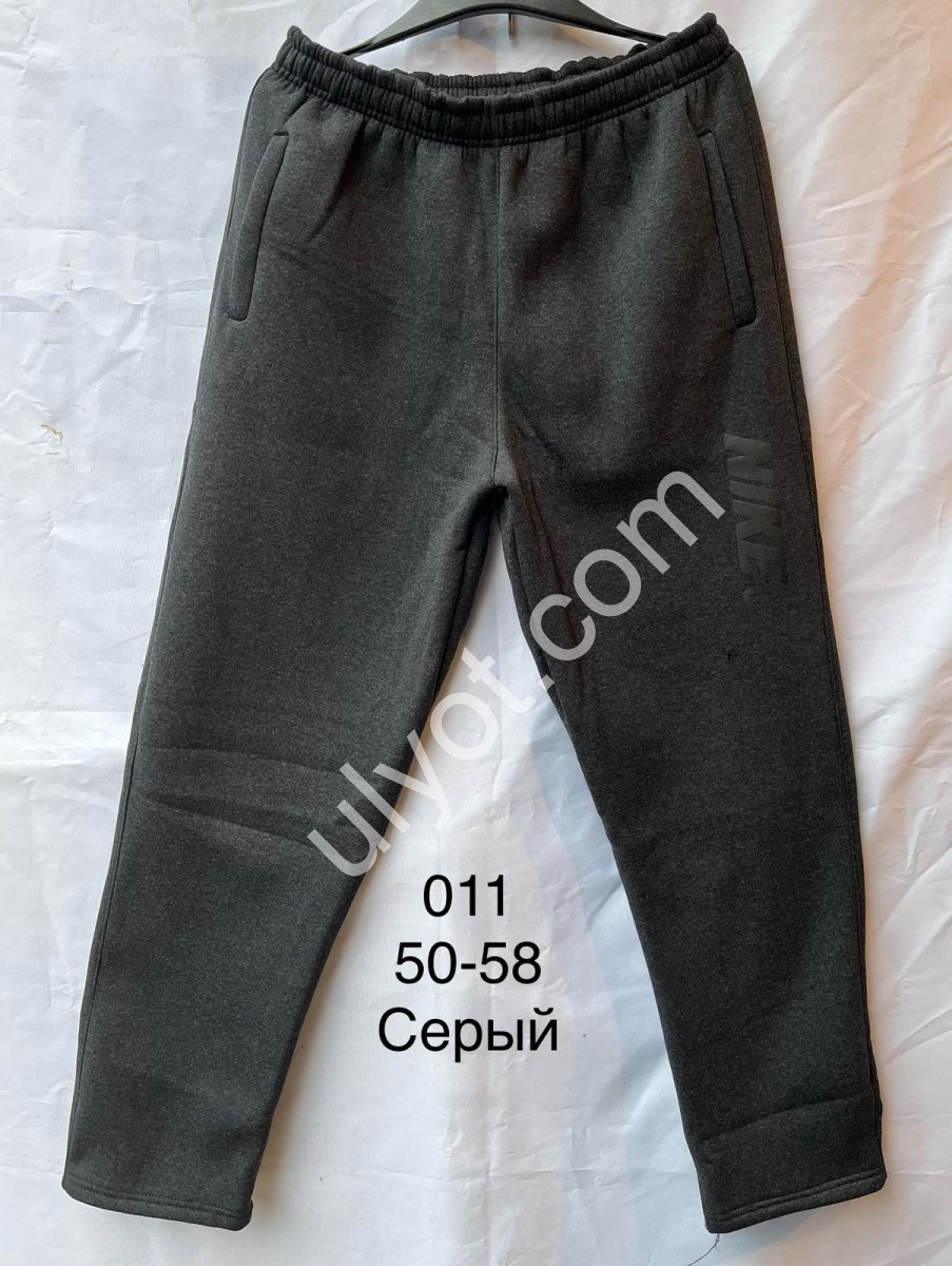 СПОРТ.ШТАНЫ N02 (50-58) ФЛИС ПРЯМОЙ СЕРЫЙ 011