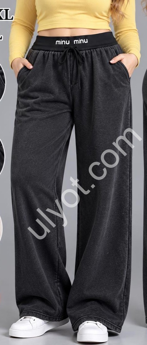 ШТАНЫ (6XL-10XL) МЕХ ПРЯМОЙ ГРАФИТ 2015