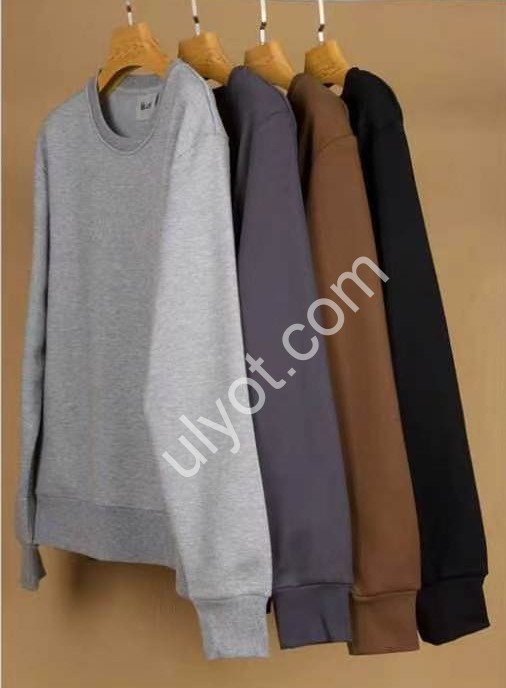 СВИТШОТ JJF (L-4XL) МИКРОМЕХ СЕРЫЙ 8805