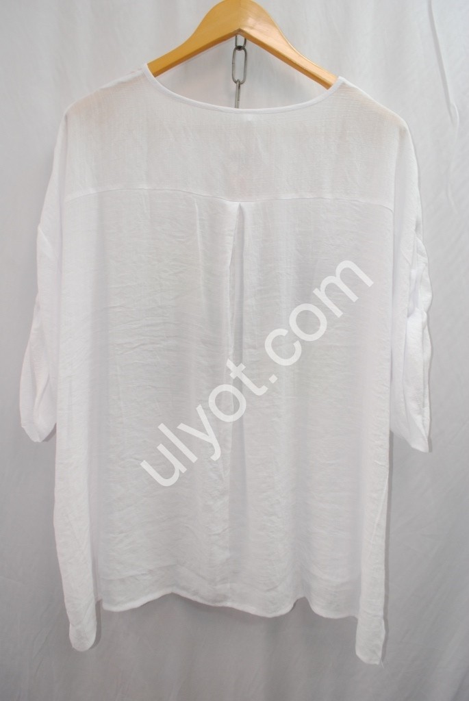 БЛУЗКА JJF (3XL-6XL) БЕЛЫЙ 333