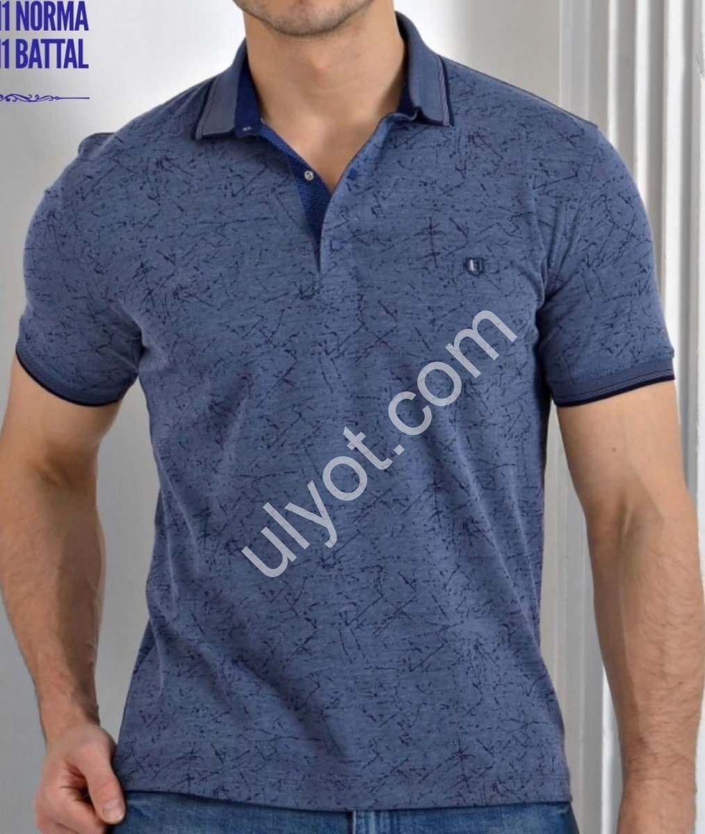 Фото 1 ФУТБОЛКА-2 (M-2XL) Т.СИНИЙ 8011