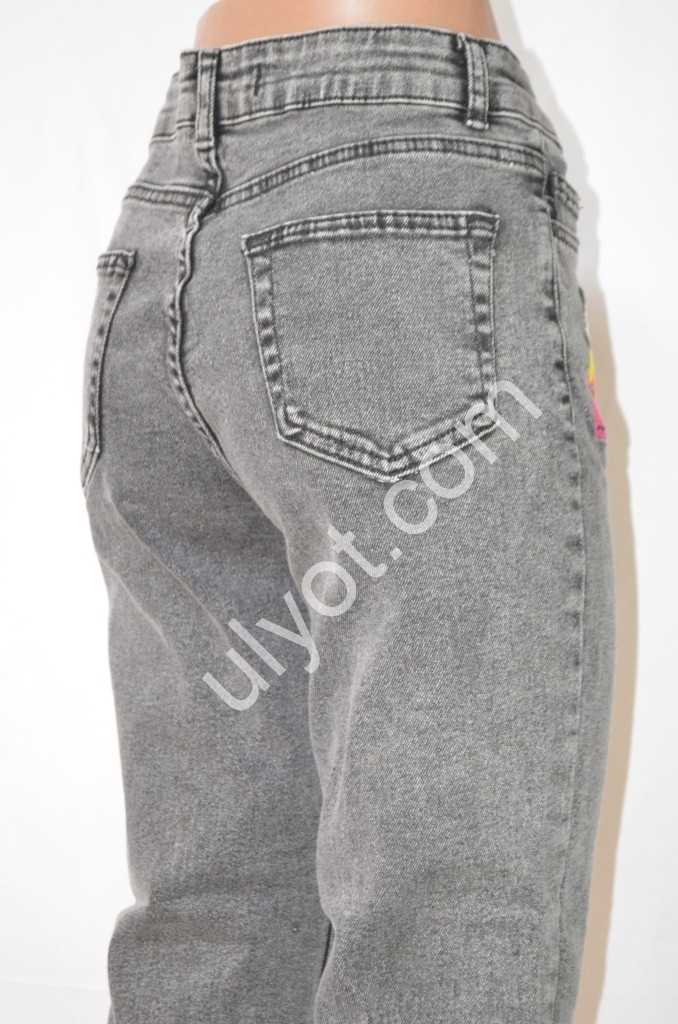ДЖИНСЫ SASHA (26-31) ГРАФИТ 0956