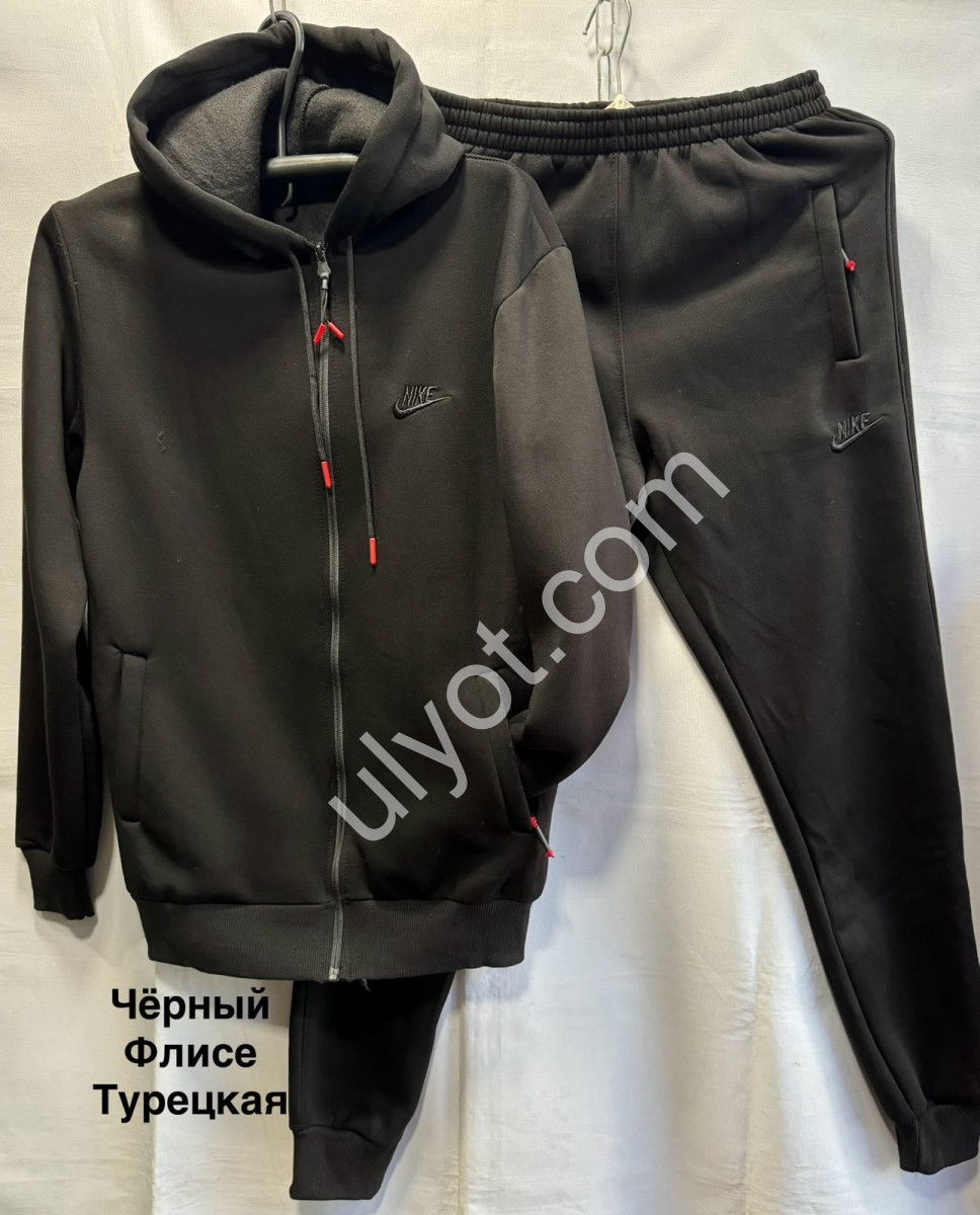 СПОРТ.КОСТЮМ N02 (48-56) МАНЖЕТ ЧЕРНЫЙ ФЛИС 