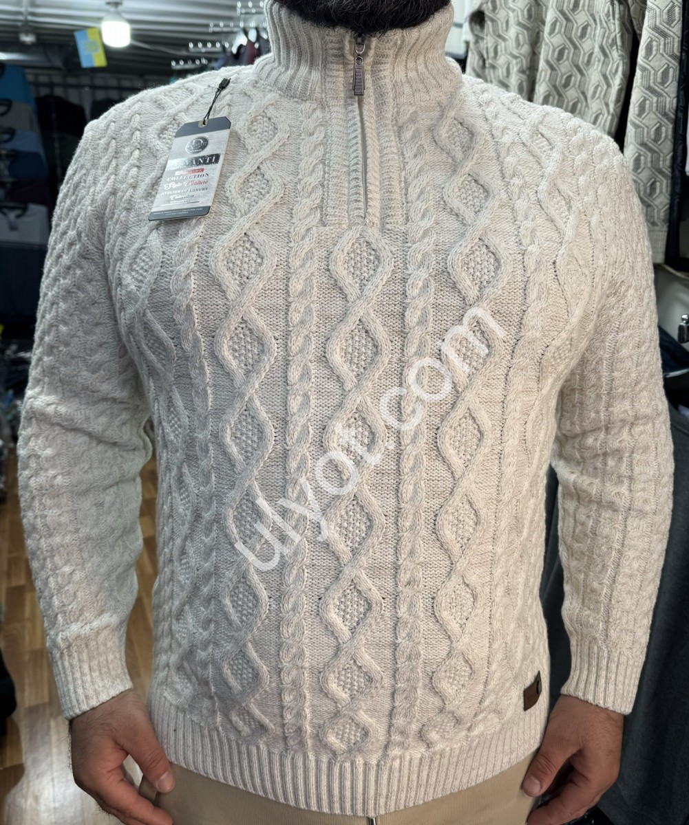 СВІТЕР DEVANTI (3XL-5XL) СВ.БІЖОВИЙ 70307-1