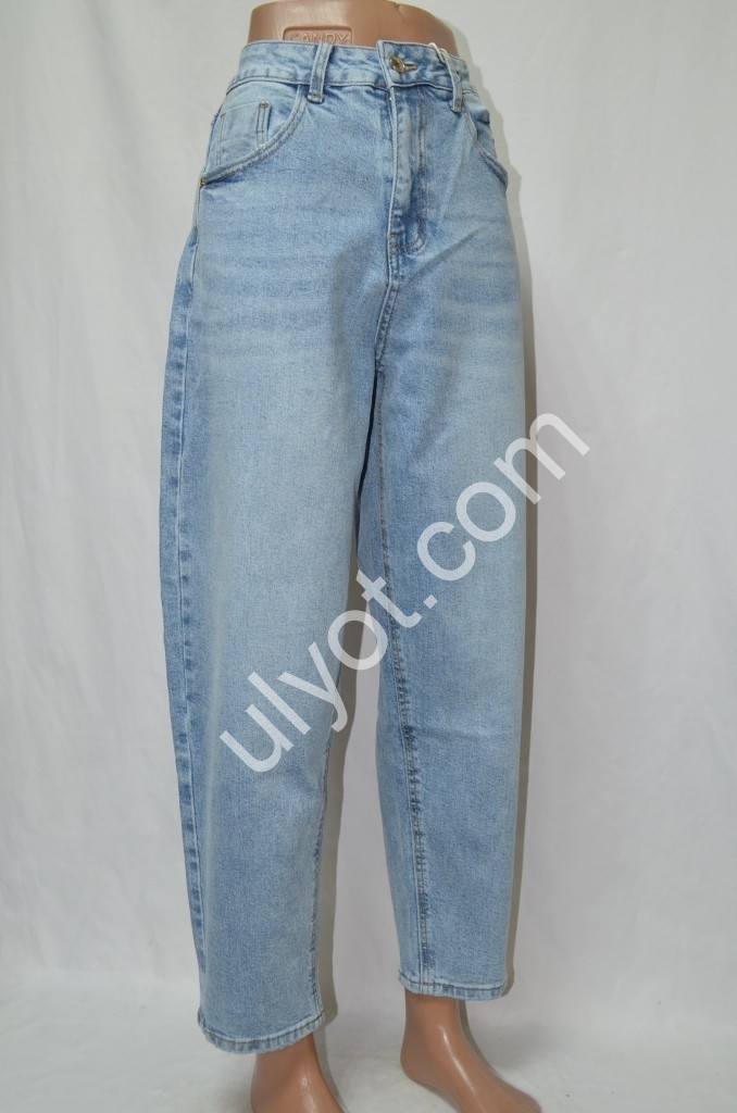 ДЖИНСЫ M.SARA (XS-XL) СВ.ГОЛУБОЙ 1011