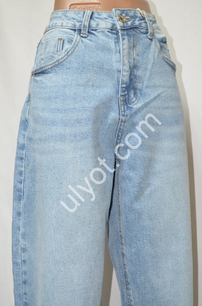 Фото 2 ДЖИНСЫ M.SARA (XS-XL) СВ.ГОЛУБОЙ 1011