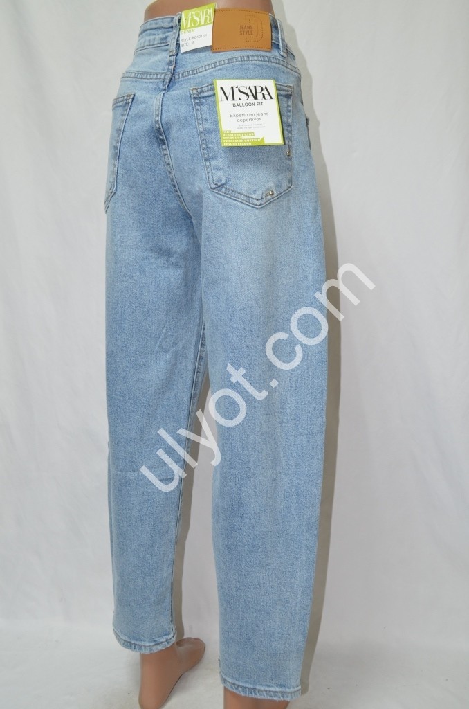 Фото 3 ДЖИНСЫ M.SARA (XS-XL) СВ.ГОЛУБОЙ 1011