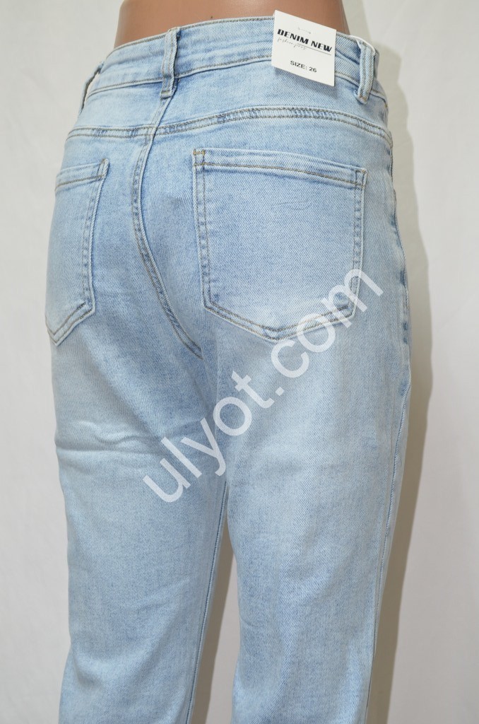 ДЖИНСЫ DENIM NEW (25-30) ГОЛУБОЙ 607