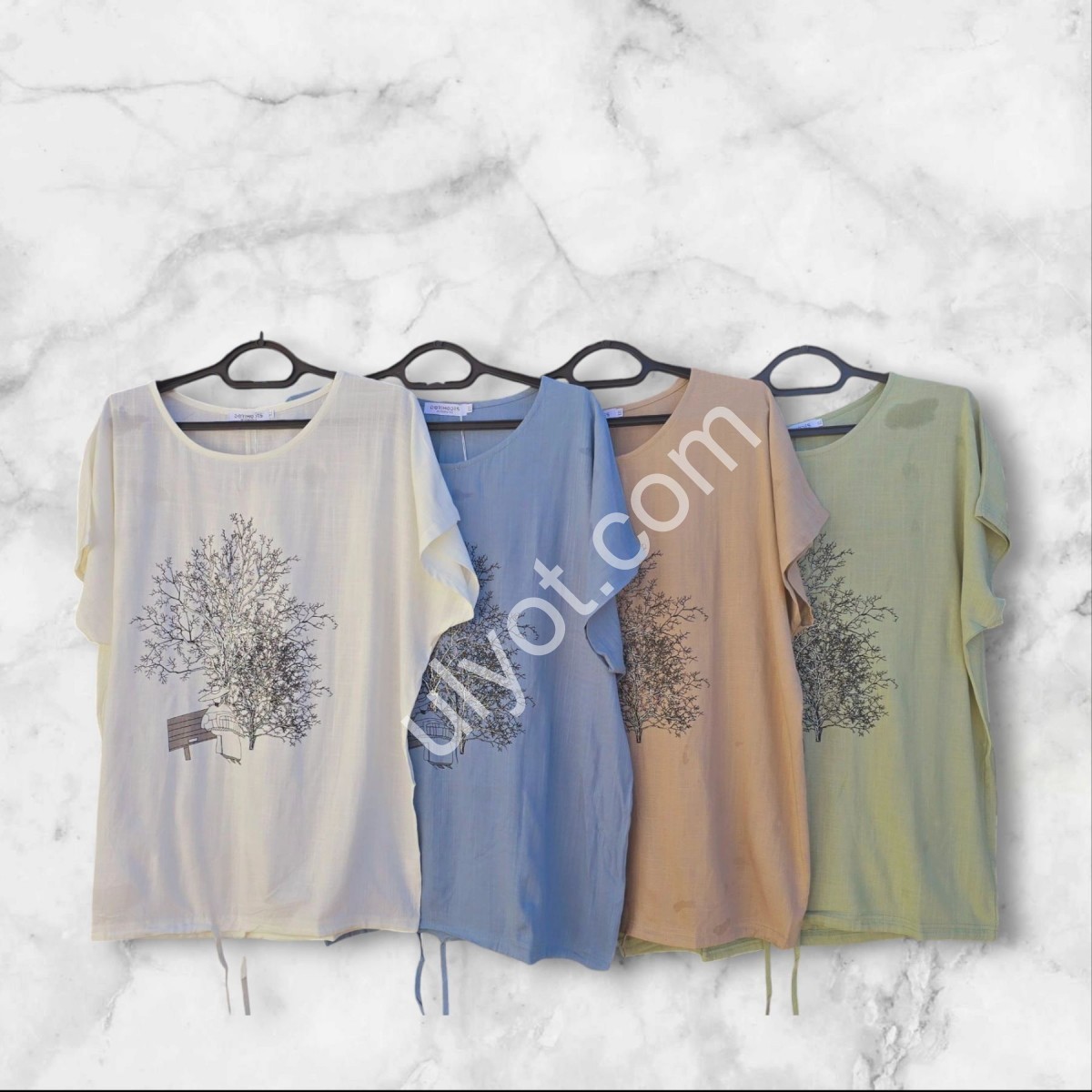 Сорочка (M-XXL) СИНІЙ 1804