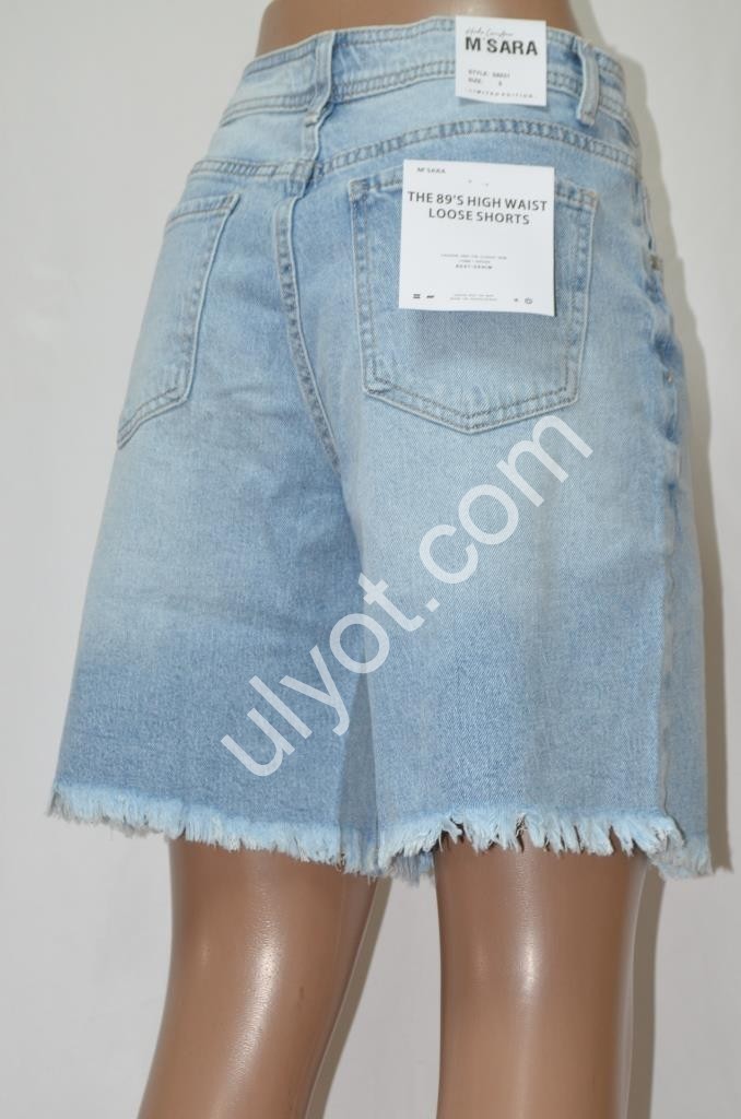 ШОРТЫ M.SARA (XS-XL) ГОЛУБОЙ 6031