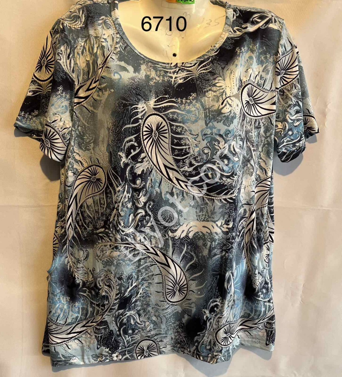 ФУТБОЛКА (XL-6XL) ЧЕРН+СЕР МІКС 6710