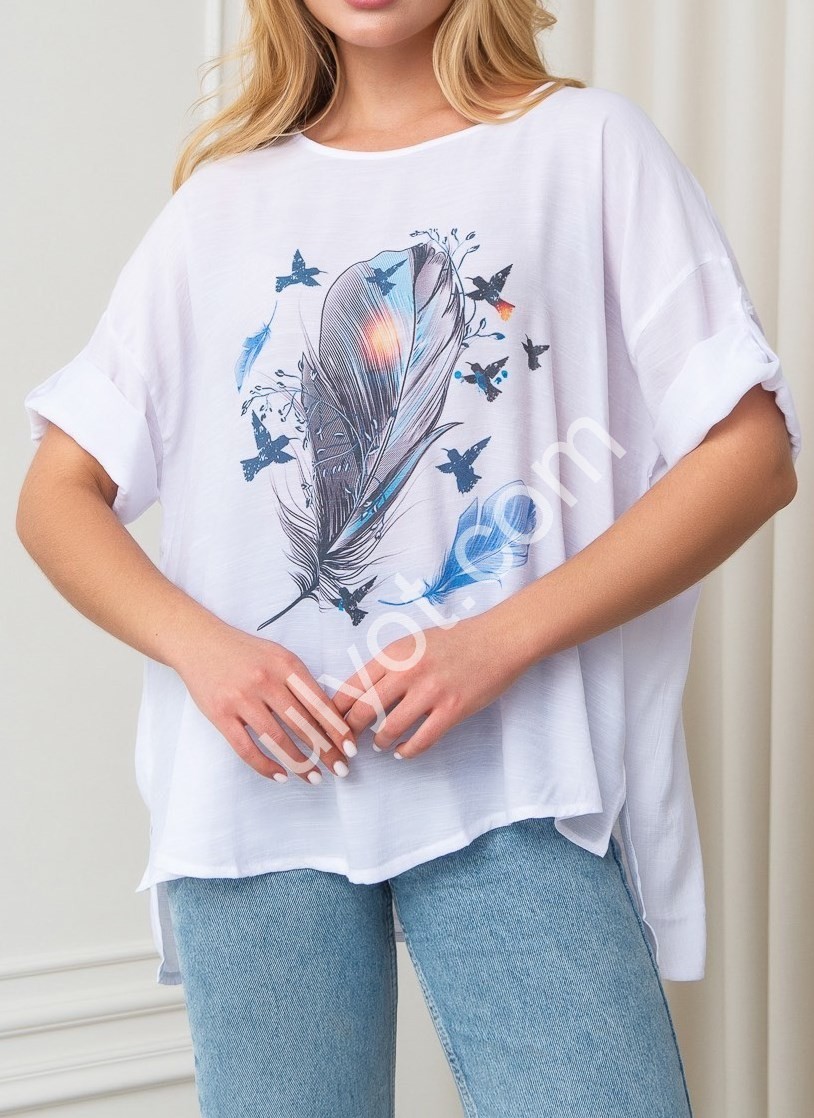 ФУТБОЛКА (XL-4XL) БЕЛ.ПЕРЕ 211