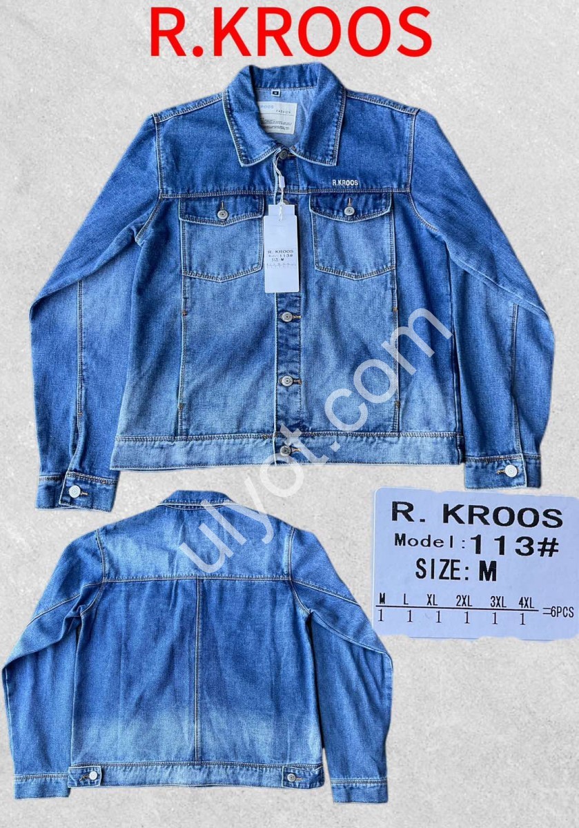 ДЖИНСОВА КУРТКА KROOS (M-4XL) СВІТЛО СИНІЙ 101