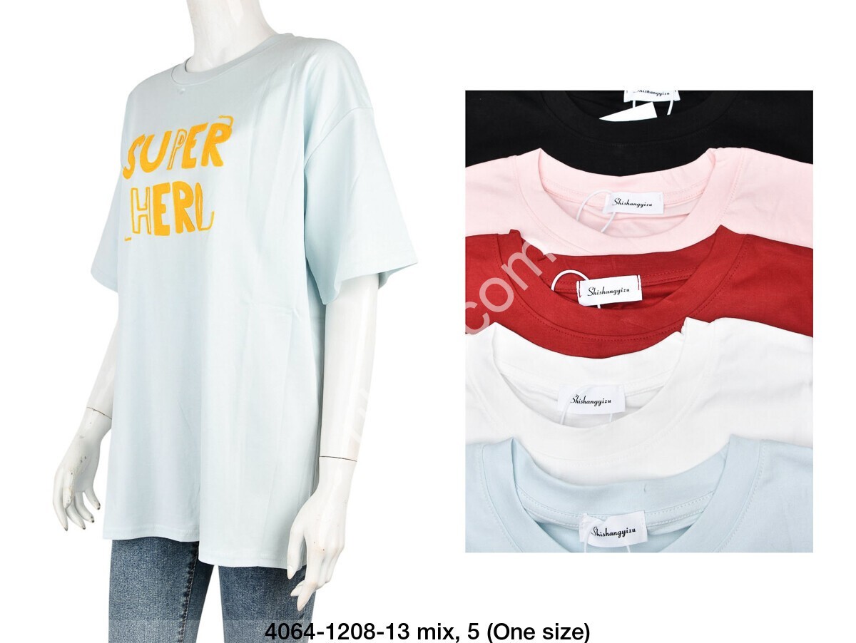 ФУТБОЛКА (OVER SIZE) МИКС 4064-1208-13