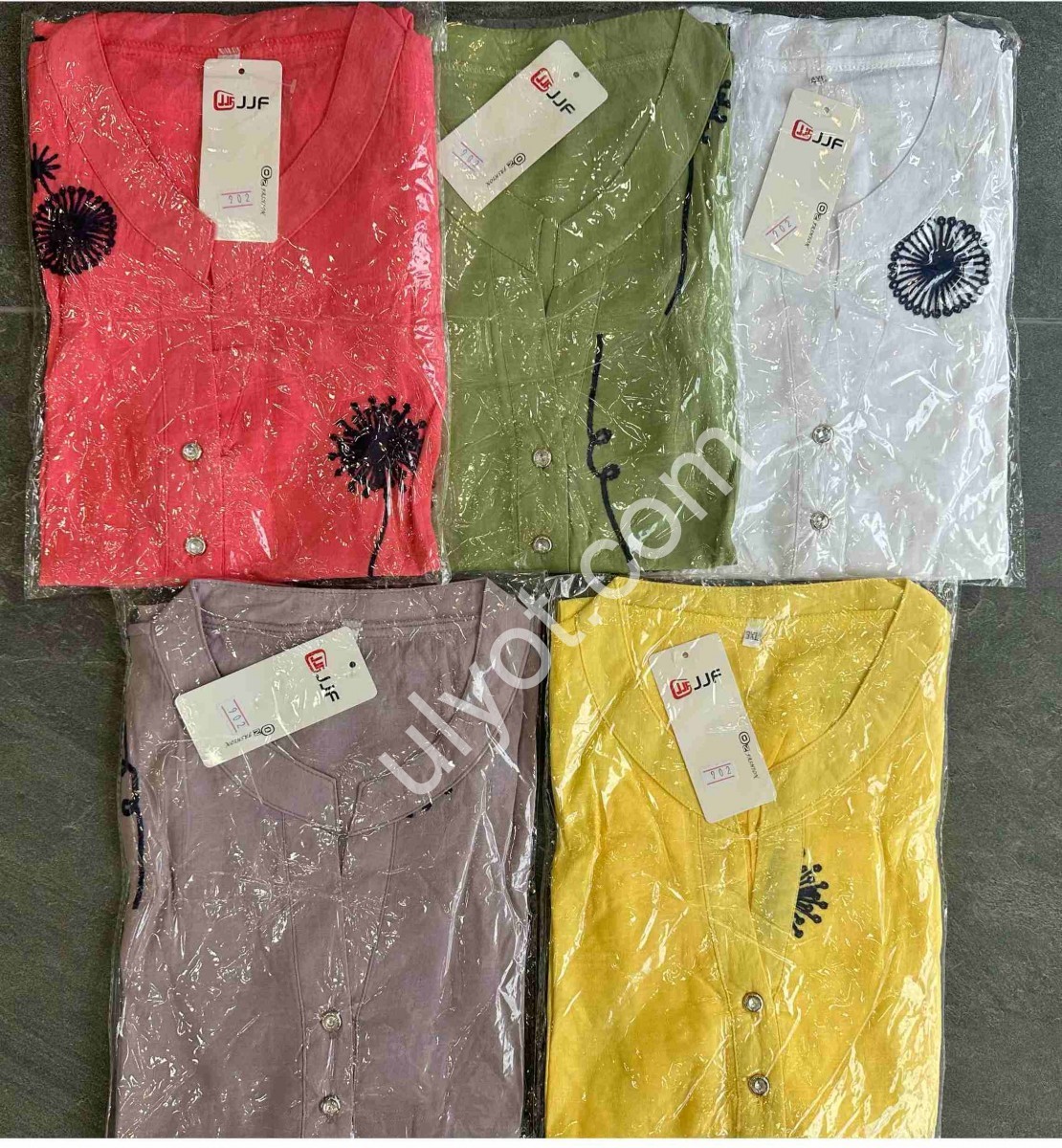 БЛУЗКА ВЫШИВКА (XL-4XL) ЖЕЛТЫЙ 902