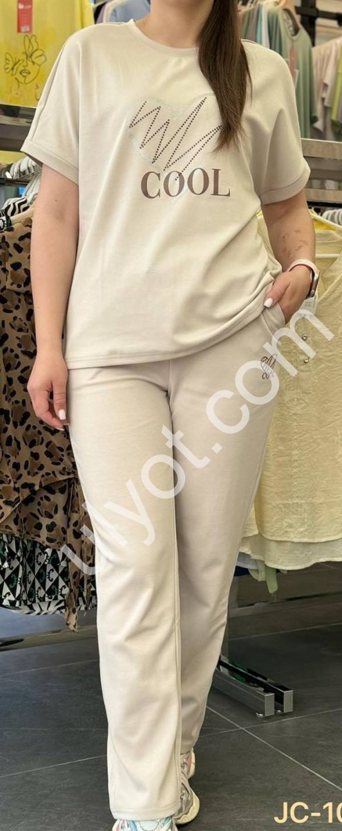 КОСТЮМ COOL (L-3XL) МОЛОЧНИЙ JC-108