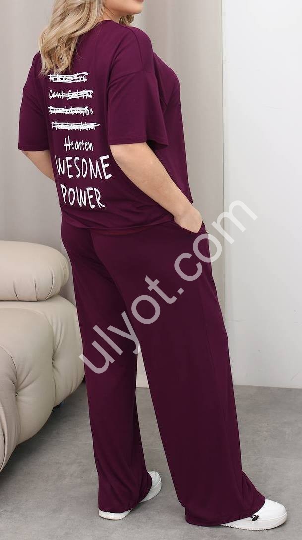 Фото 2 КОСТЮМ ТРІЙКА (50-60) БОРДО 517