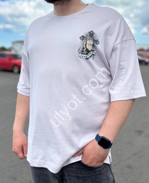 ФУТБОЛКА (M-XL) СВ.СЕРЫЙ 300303