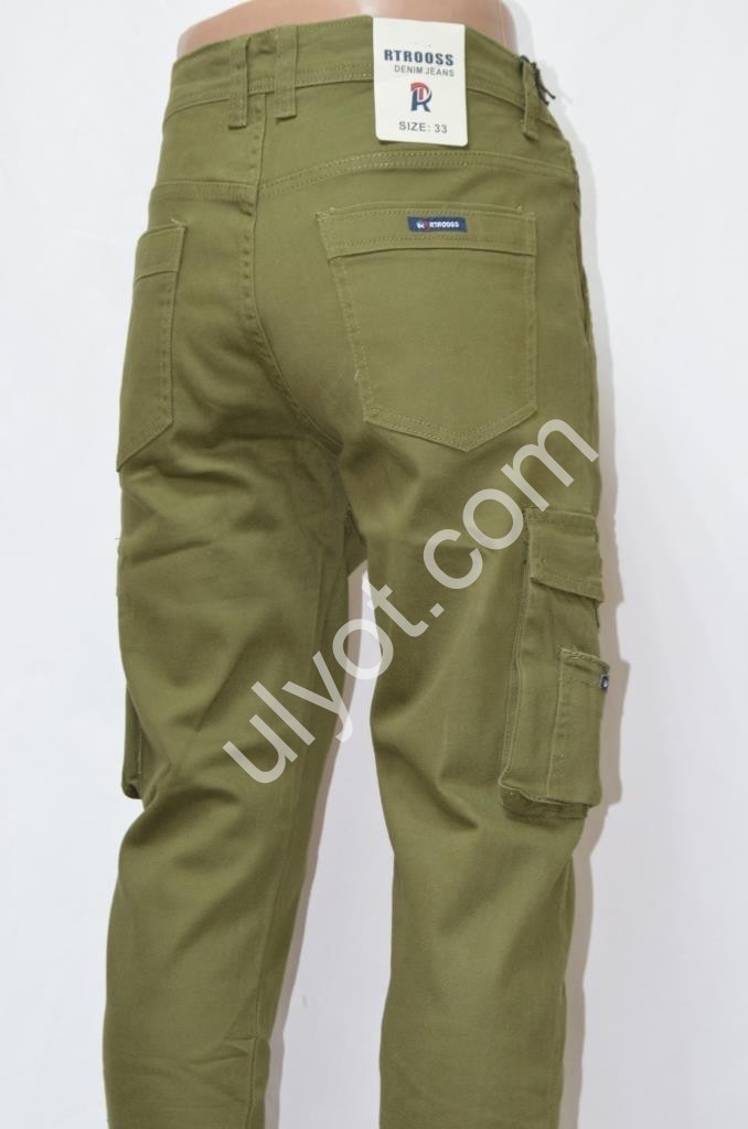 ДЖИНСЫ RTROOSS (30-38) ХАКИ 8086