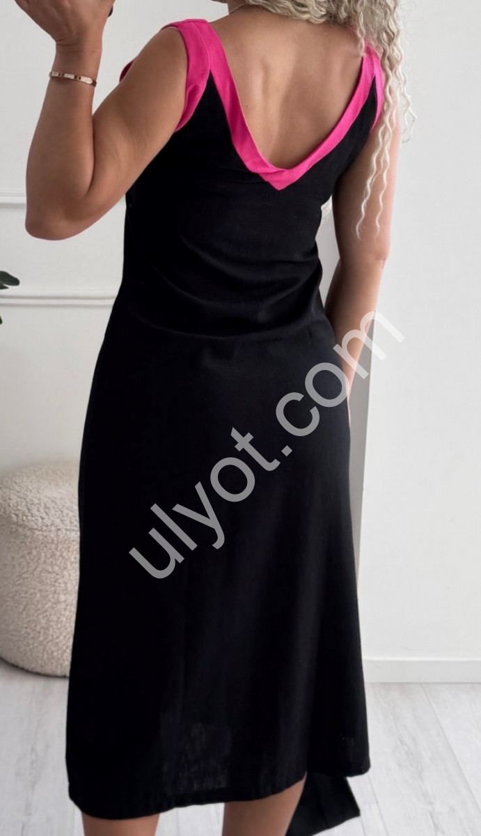 Фото 1 САРАФАН (40-52) ЧЕРНЫЙ+РОЗОВЫЙ 265