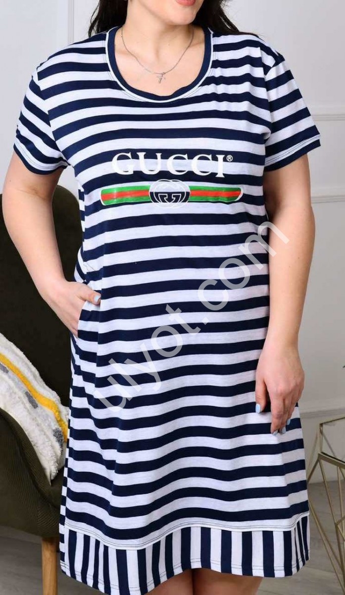 СУКНЯ G21 (6XL-8XL) БІЛИЙ+СИНІЙ A61
