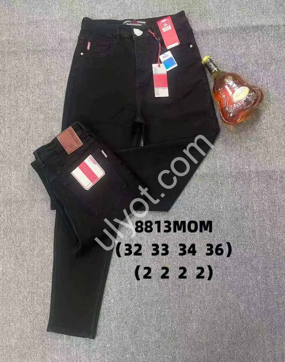 ДЖИНСЫ (32-36) ЧЕРНЫЙ 8813