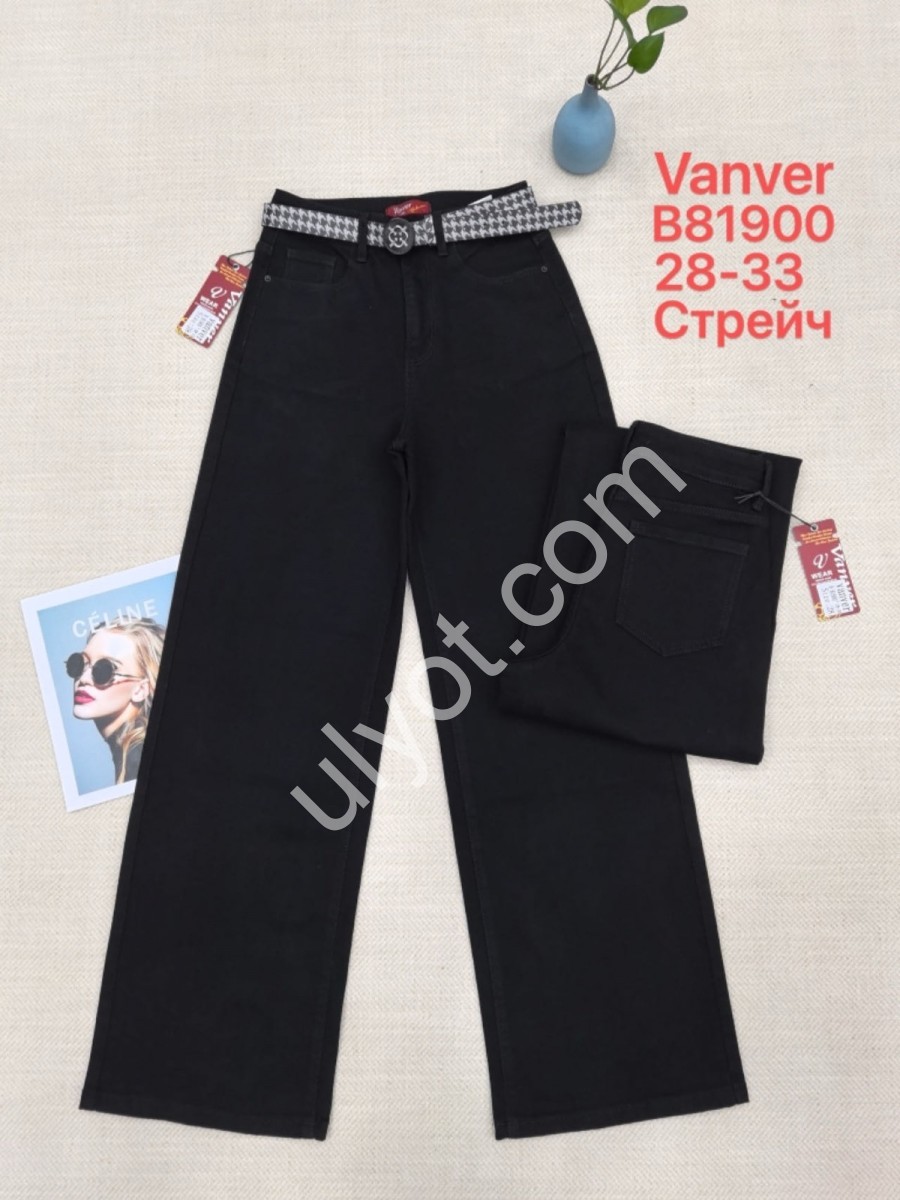 ДЖИНСЫ VANVER (28-33) ЧЕРНЫЙ 81900