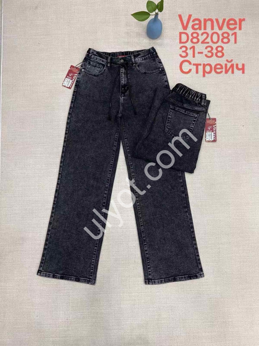 ДЖИНСЫ VANVER (31-38) Т.СЕРЫЙ 82081