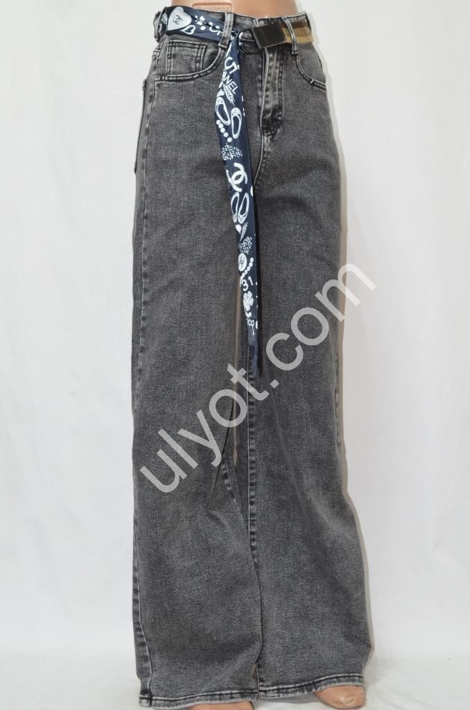 ДЖИНСЫ DENIM (28-33) ГРАФИТ 1595