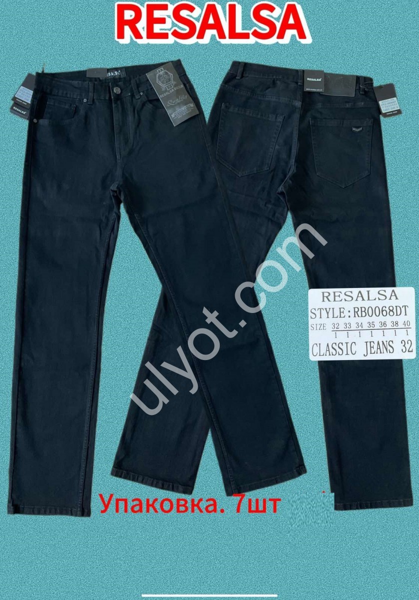 ДЖИНСЫ RESALSA (32-40) ЧЕРНЫЙ RS0068
