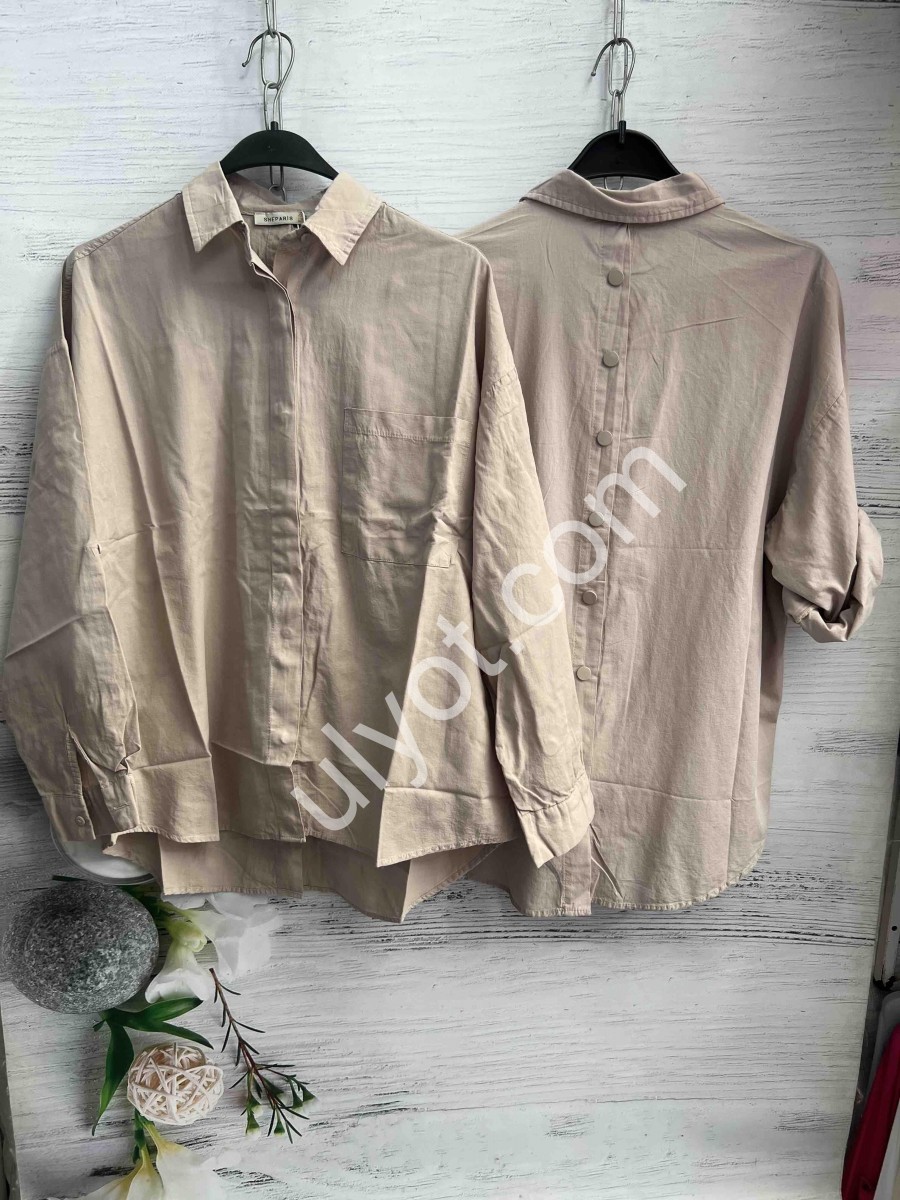 РУБАШКА-06 (S-L) СВ.КОРИЧНЕВЫЙ 
