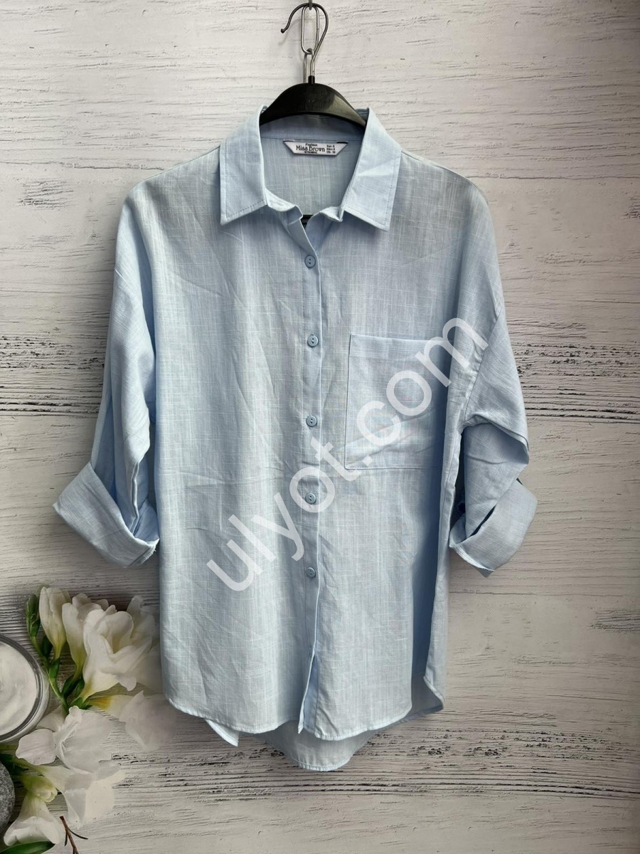 Сорочка-018 (S-XL) БЛАКИТНИЙ