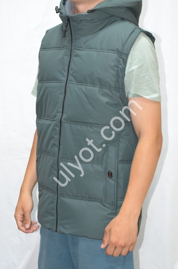 ЖИЛЕТКА (M-3XL) СІРИЙ D-94