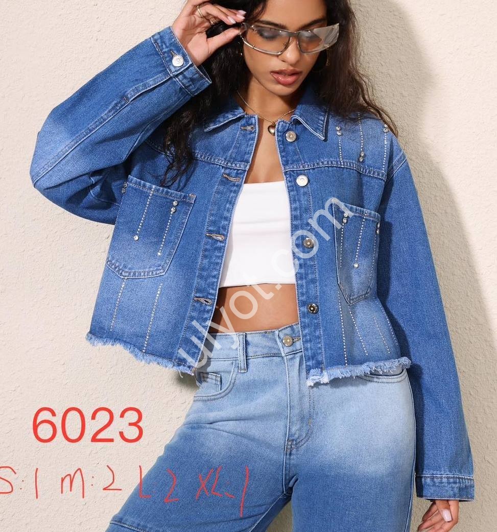 ДЖИНСОВА КУРТКА JELEEY (S-XL) СИНІЙ 6023