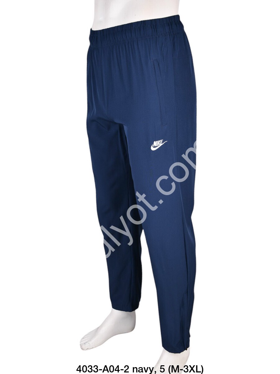 СПОРТ.ШТАНИ N02 (M-3XL) ПРЯМИЙ Т.СИНІЙ A04-2