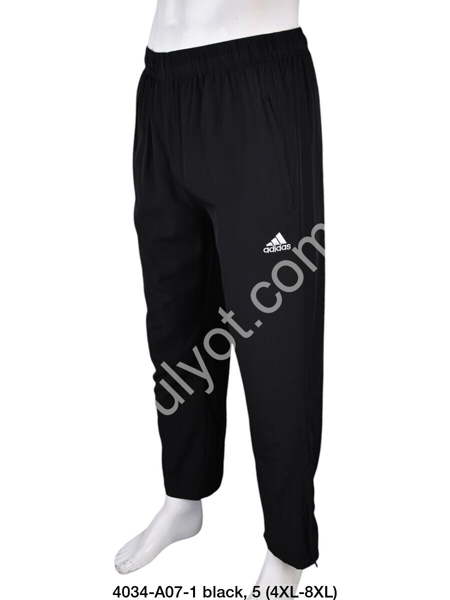 СПОРТ.ШТАНЫ A01 (4XL-8XL) ПРЯМОЙ ЧЕРНЫЙ A07-1