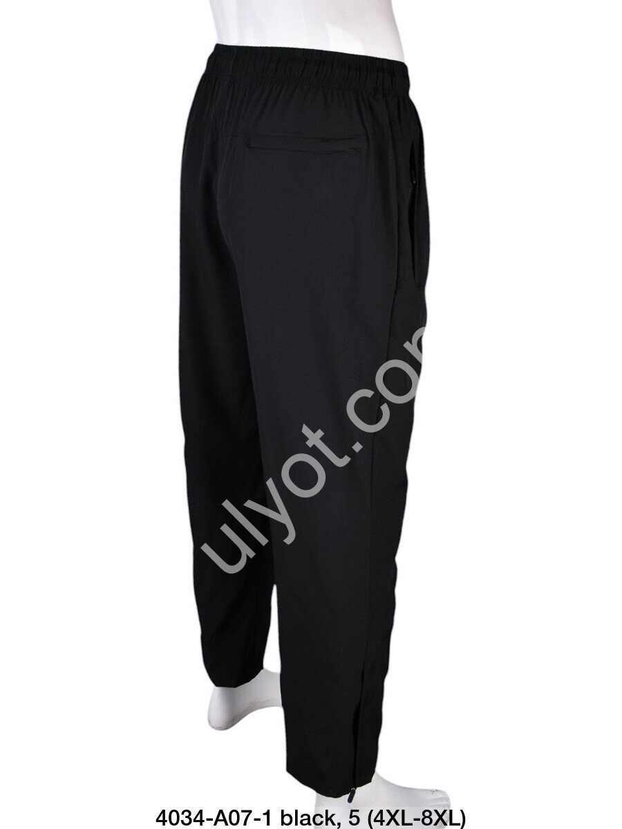 СПОРТ.ШТАНЫ A01 (4XL-8XL) ПРЯМОЙ ЧЕРНЫЙ A07-1