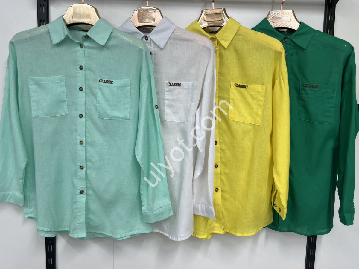 РУБАШКА (S-2XL) БЕЛЫЙ 18552277