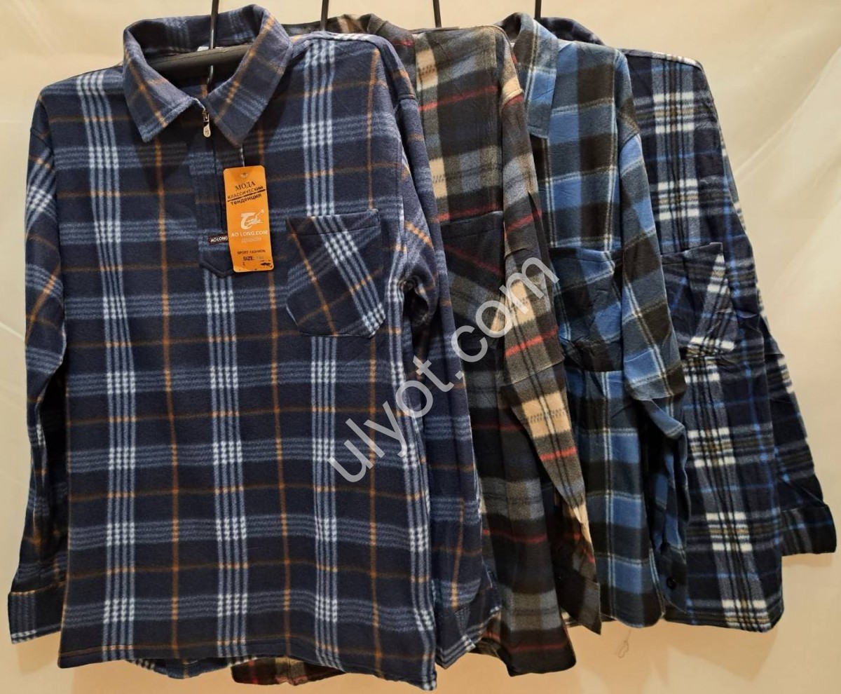 СОРОЧКА (XL-5XL) ФЛІС МІКС C17