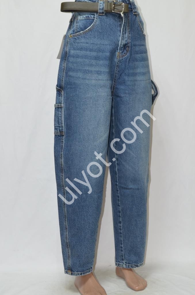 ДЖИНСЫ M.SARA (XS-XL) Т.СИНИЙ 1095-H