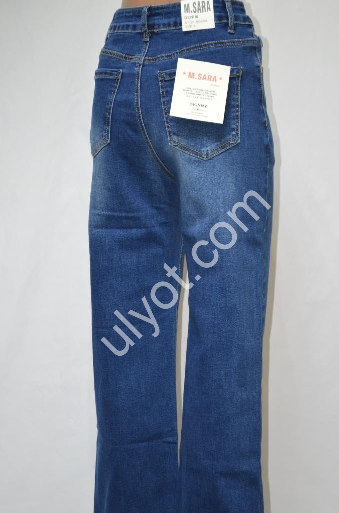 ДЖИНСЫ M.SARA (XS-XL) Т.СИНИЙ 2098